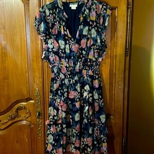 shosana flower fit & flare dress